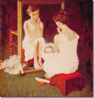Girl at Mirror_Norman Rockwell
