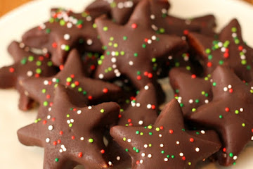 Dark Chocolate Stars - Shortbread Cookies