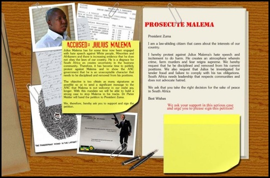 Prosecute Malema campaign