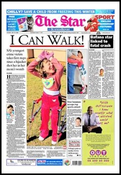 I can walk SA youngest crime victim