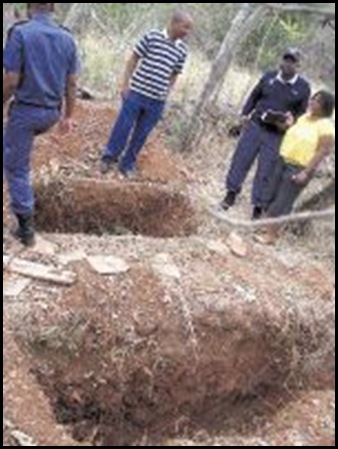 Roberts Alec and Phyllis bones stolen from farmers gravesite Houtboshoek Ngodwana Sept2009 Sowetan Andrew Hlongwane