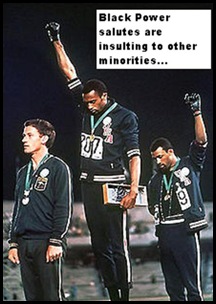 Black power salute Tommie Smit c John Carlos r 1968 Summer Olympics