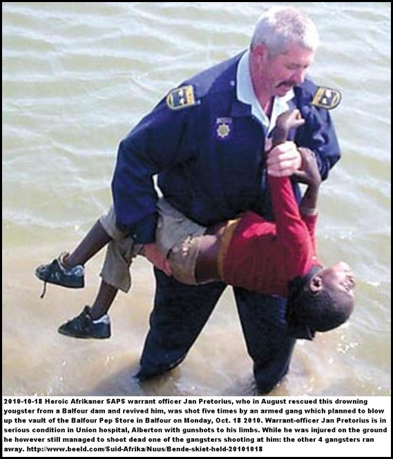 Pretorius Jan SAPS warrant officer who rescued child was shot Balfour shop Oct182010