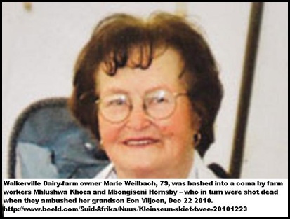 Weilbach Marie 79 Walkerville dairy farmer beaten into coma Dec232010_by2workers_who_were_killed_by_grandson_Viljoen