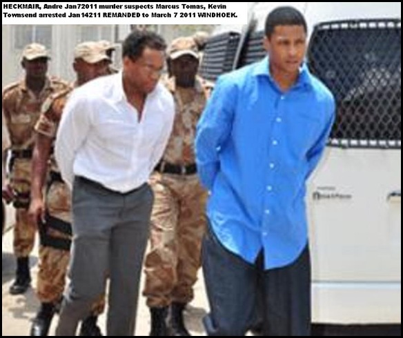 HECKMAIR Andre murder suspects Marcus Tomas, Kevin Townsend Jan142011 SOUTHERNTIMESAFRICA
