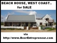 BOER ENTREPRENEUR WEST COAST BEACH HOUSE FOR SALE