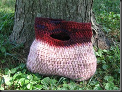 Scrappy Felted Bags to Crochet, free pattern, any size