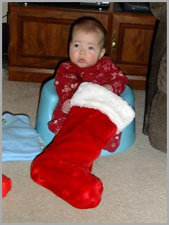 Wow!!  A Stocking Almost As Big As The Boy