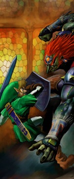 Link e sua Master Sword Vs. Ganondorf, seus punhos e seu nariz enorme