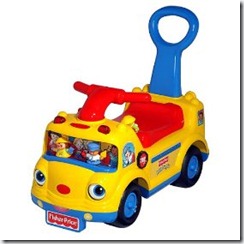Fisher Price Little People School Bus Ride on w/English Generic Sound Chip