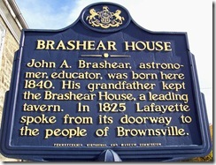 Brashear House Marker Brownsville, PA