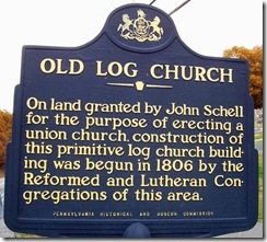 Old Log Church Marker, Bedford Co., PA