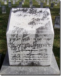Front of Grave Stone for Col. George S. Patton