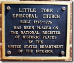 Little Fork Church Historic Places Plaque