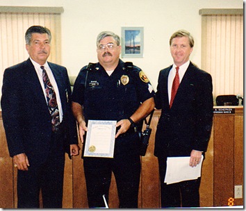 Chief Chapman, Sgt Weibel, Mayor1994