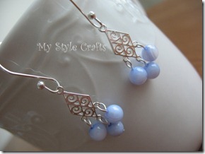 Swirly Blue Earrings2 - watermarked artfire