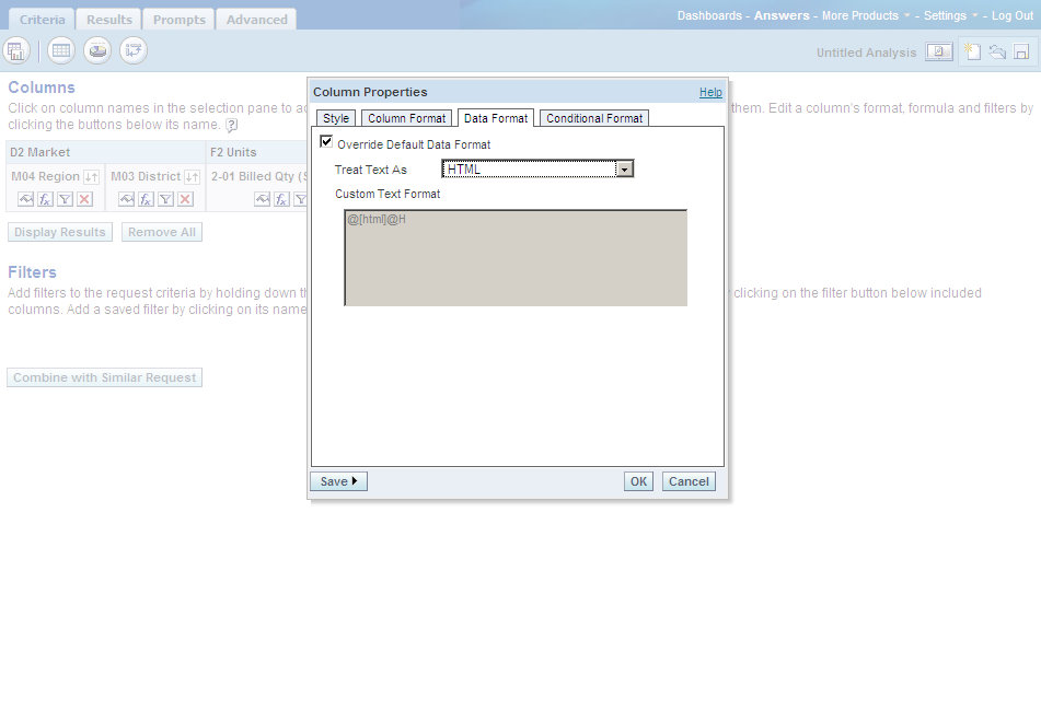 Notebook of Oracle BI Oracle BI Cross Column Conditional Formatting