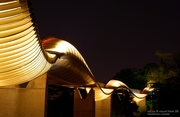 Golden Henderson Waves at Night (2), Singapore