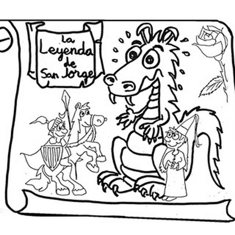 Dibujos para colorear de La leyenda de San Jorge