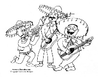mariachi band coloring