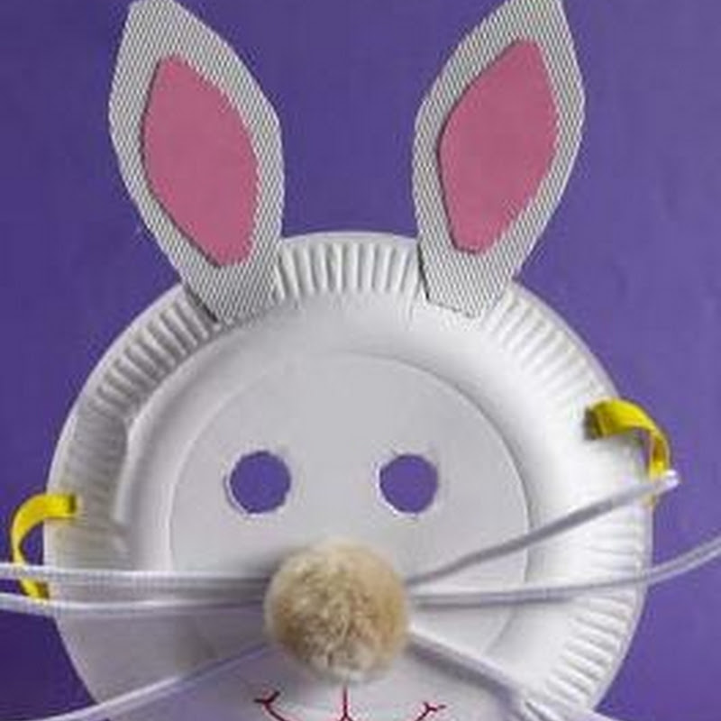 manualidades: Máscara de conejo de Pascua