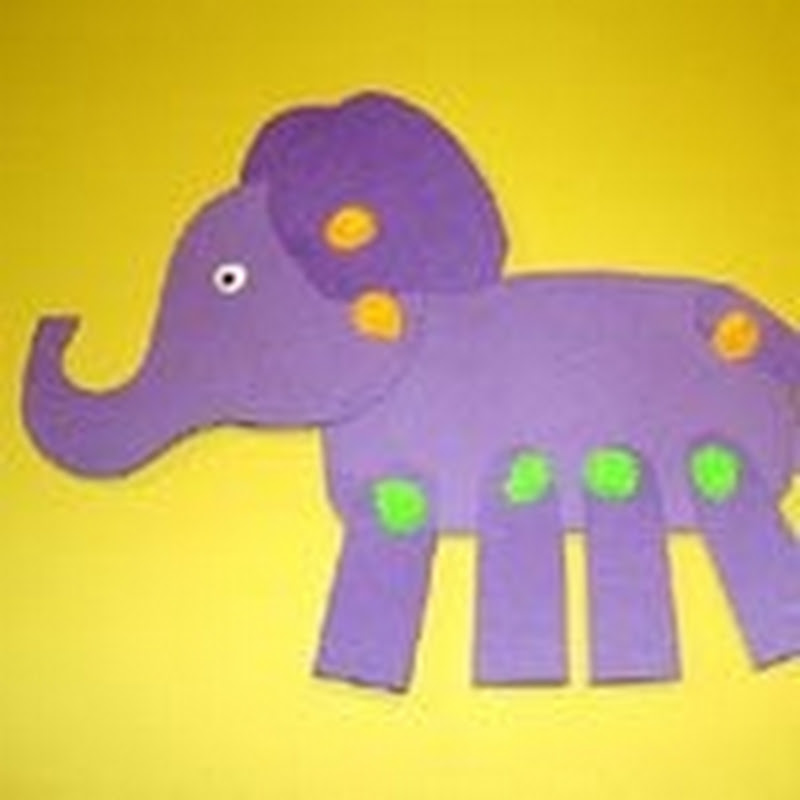 Elefante articulado para colorear, recortar y armar