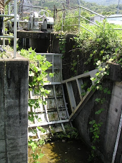 Gate at the pumping station