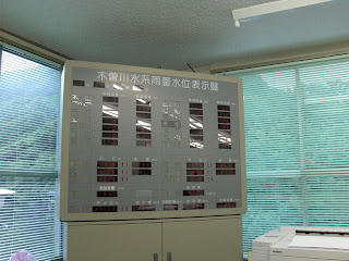 Kiso River system rainfall water level display panel