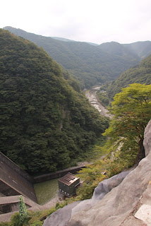 右岸の展望台より下流を望む