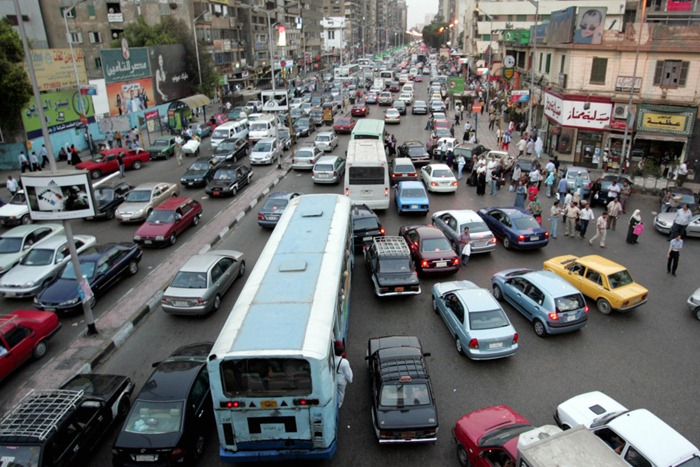 TO GO WITH AFP STORY: (FILES) A file picture dated 10 September 2007 shows cars stuck in a traffic jam in Cairo a few days before the start of the school year and beginning of the holy month of Ramadan. A permanent cacophony in Cairo, already suffering from a record high air pollution, makes the Egyptian capital one of the world's most unbearably noisy cities, according to scientific studies. AFP PHOTO/KHALED DESOUKI (Photo credit should read KHALED DESOUKI/AFP/Getty Images)