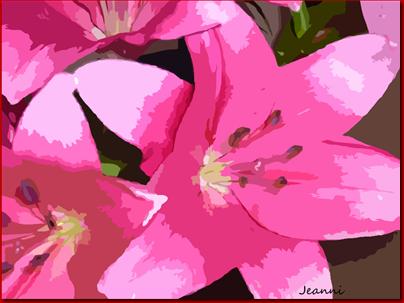 pink lilies png
