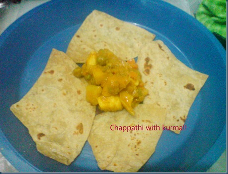 Chappathi with kurma