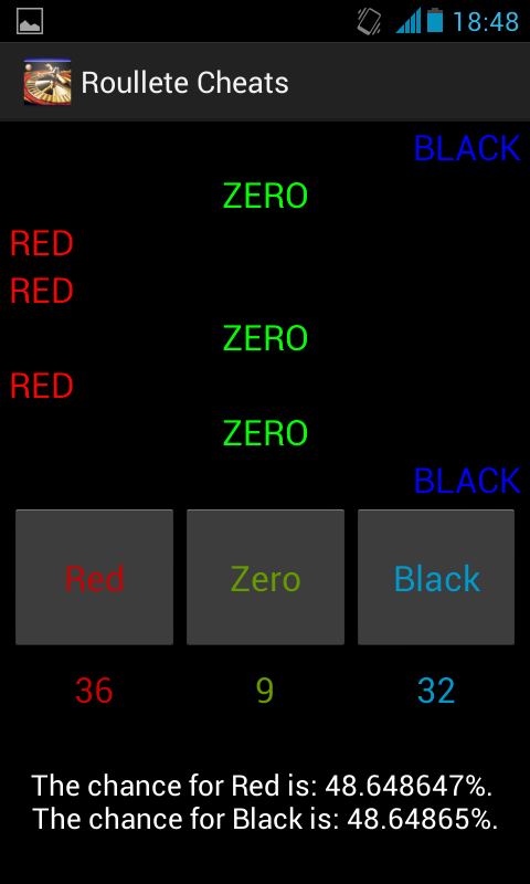 Roulette Cheats Screen 3