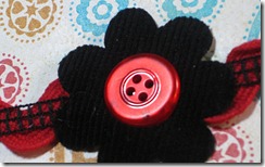 corduroy flower & button