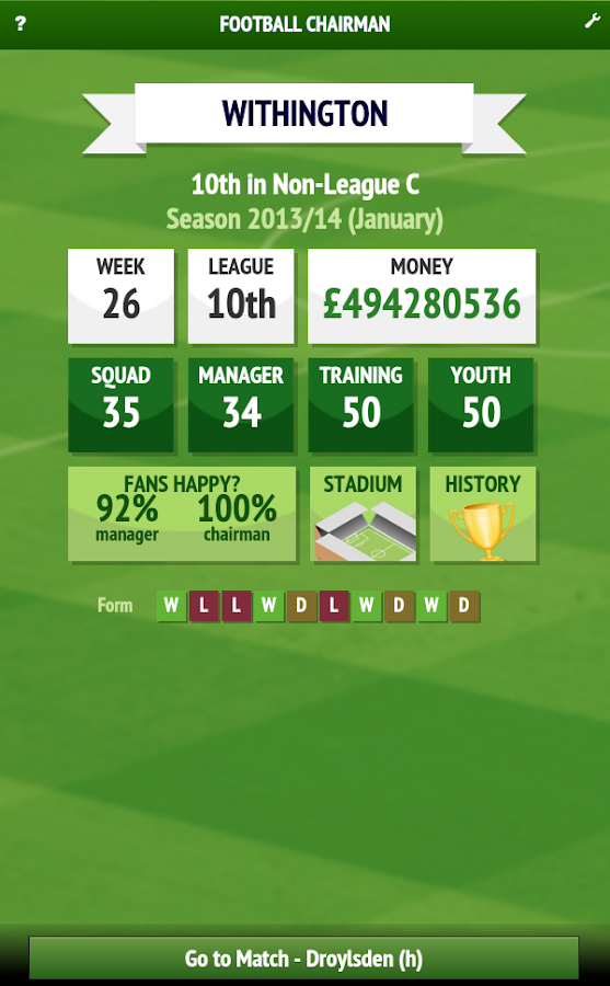 Football Chairman Lite - screenshot