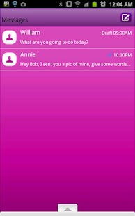Lastest GO SMS - Bubble Purple APK for Android