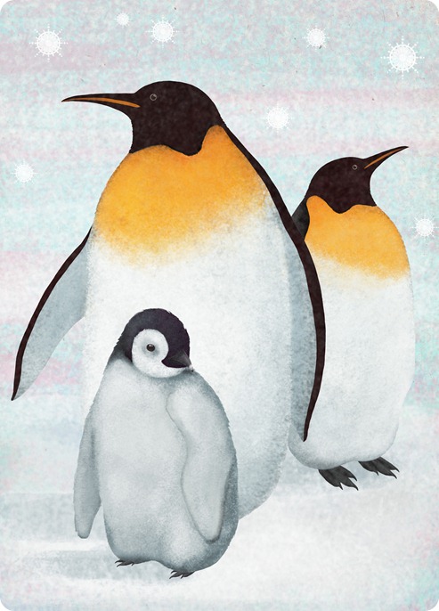 three pinguins by Maria Khersonets