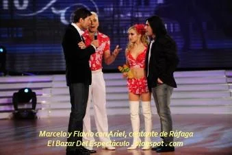 Marcelo y Flavio con Ariel, cantante de Ráfaga.JPG