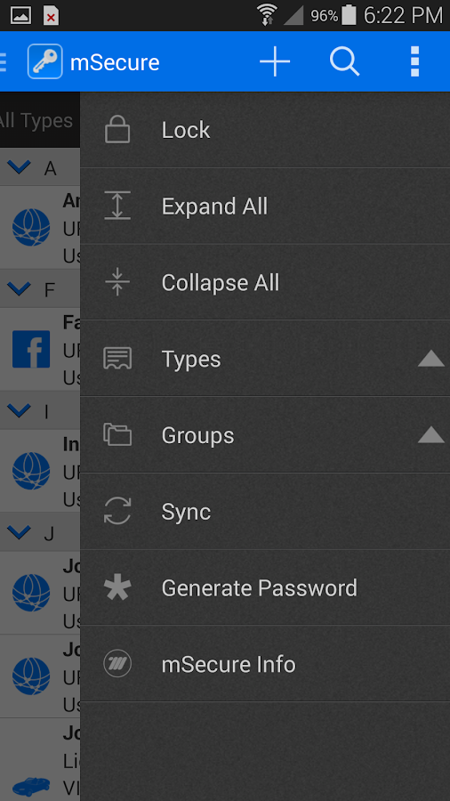  ‪mSecure Password Manager‬‏- لقطة شاشة 