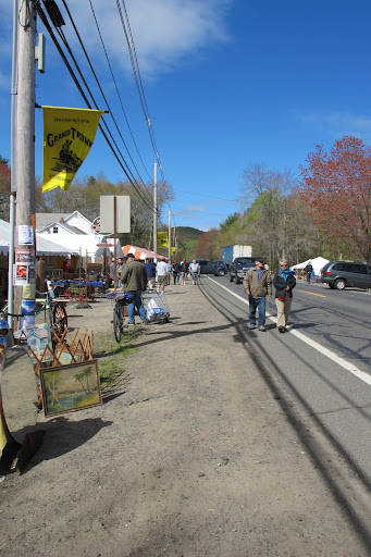 Brimfield stretches along one long road -- the main thoroughfare for shoppers.