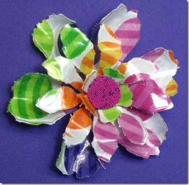 Fabric and Plastic Flower