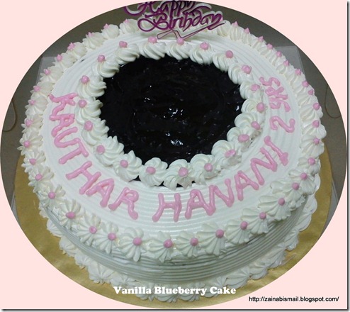 Vanilla Blueberry cake