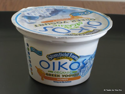 Oikos Greek Yogurt (Honey) by Stonyfield Farm - Photo by Taste As You Go