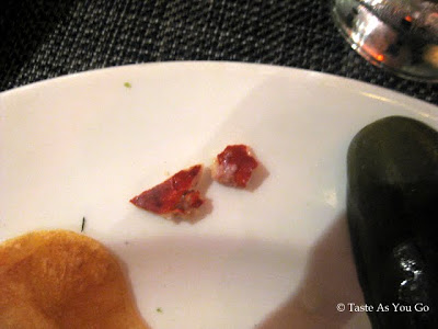 Piece of Lobster Shell in Lobster Roll at Blue Fin in New York, NY - Photo by Taste As You Go