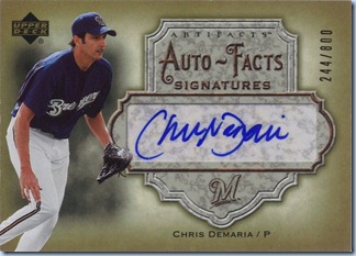2006 UD Artifacts Demaria Auto 244 of 800