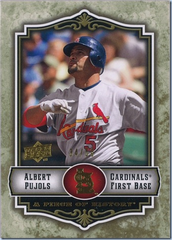 2007 Piece of History Pujols Gold 34 of 50