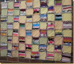 colourful raggy quilt