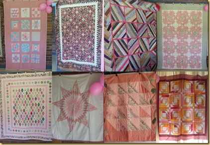 collage pink quilts