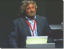Beppe Grillo all'assemblea degli azionisti Telecom