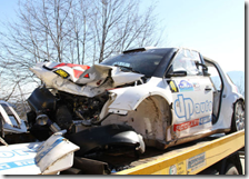  Skoda Fabia S2000 di Kubica dopo l'incidente